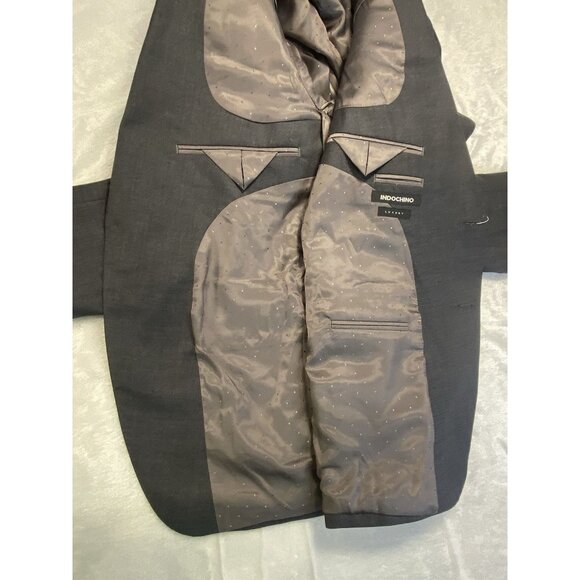 Indochino Blazer Mens 44 Gray Wool Cashmere Sports Coat Jacket Luxury Lined - Picture 5 of 12